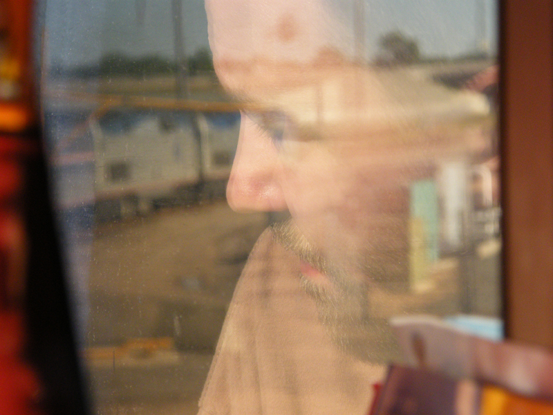 John watching our train preparing for backing move into Denver station