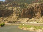 there is a bike trail along the entire section of the interstate.